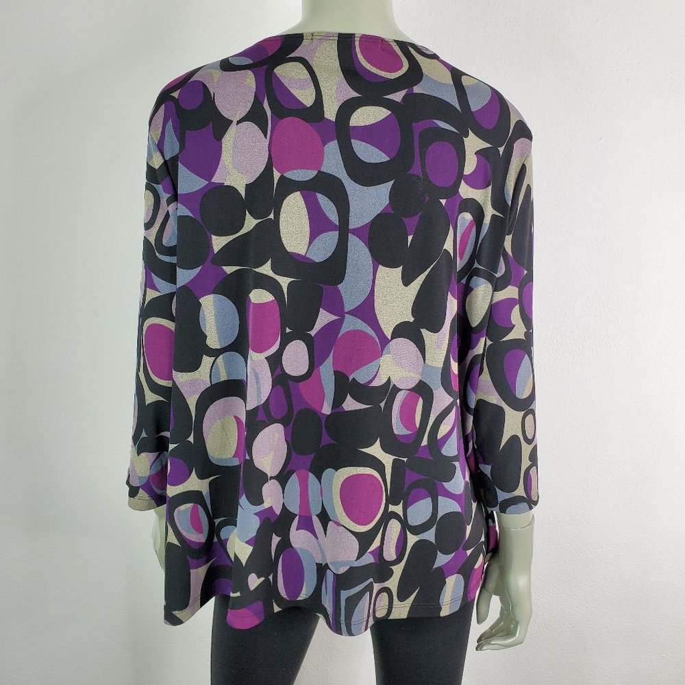 Briggs New York Womens Purple Top Plus Size 2X - Picture 3 of 6